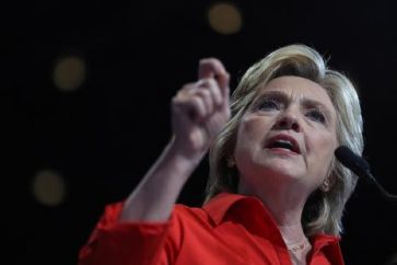 Hillary Clinton dans un discours électoral