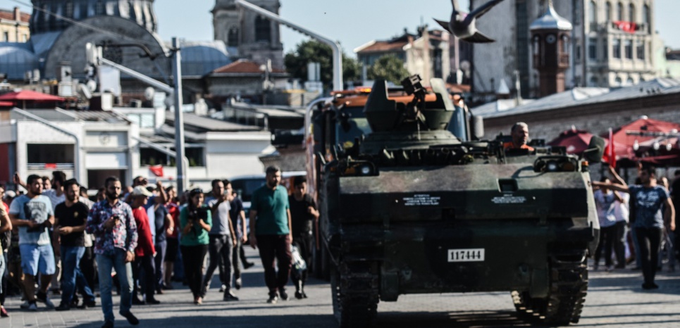 un char turc, coup d'Etat