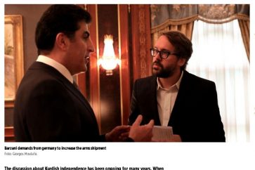 Le chef du gouvernement kurde Nechrivan al-Barazani en Irak  dans un entretien avec le Bild