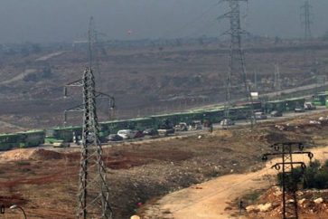 Des bus entrent à Alep