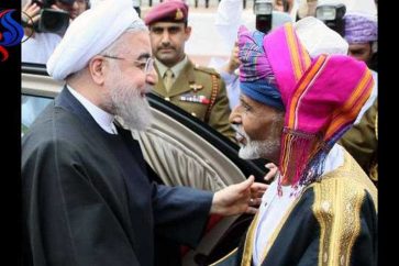 السلطان قابوس یستقبل الرئیس روحاني رسمیا في قصر العلم