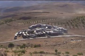 Des dizaines bus pour déloger  9000 terroristes et leurs familles