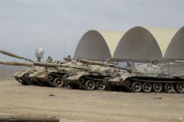 Chars saoudiens dans le sud du Yémén