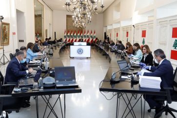 Réunion du conseil des ministres au Palais de Baabda