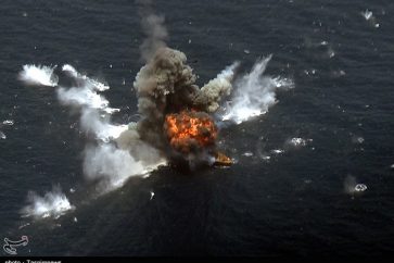 La marine iranienne a testé en 2020 des missiles de croisière à courte et longue portée dans le golfe d'Oman et le nord de l'océan Indien (Archives)