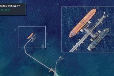 Fortune, le premier des cinq pétroliers iraniens, est arrivé aux côtes vénézuéliennes, le 25 mai 2020. ©Planet