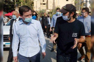 David Hale lors d'une tournée à Beyrouth