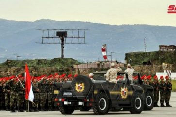 Cérémonie dans la base militaire russe de Hmeimim, à l’occasion du 76e anniversaire de la victoire sur le nazisme