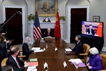 Sommet virtuel entre le président chinois Xi Jinping et son homologue américain Joe Biden