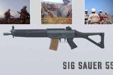 Des soldats saoudiens armés de fusils suisses de type Sig