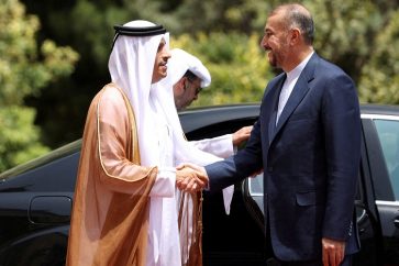 Hossein Amir-Abdollahian et Mohammed ben Abdulrahman Al Thani