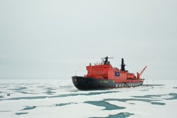 Un navire brise-glace russe, dans l'océan Arctique, le 18 août 2021 (image d'illustration).