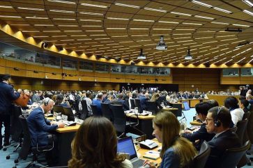 Une réunion du Conseil des gouverneurs de l'AIEA au siège de l'Agence, à Vienne en Autriche. (Photo : AIEA)