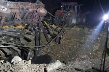 Lieu de la chute des missiles en Pologne, le 15 novembre 2022.