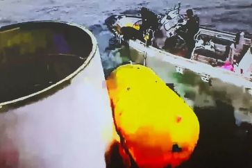 Une photo d'une épave en mer en Corée du Sud