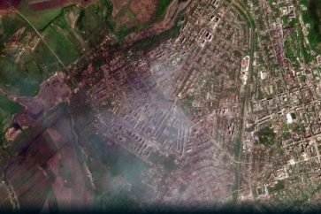 Ville de Bakhmout (Vue aérienne)