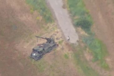 un canon automoteur Caesar de production française a été détruit