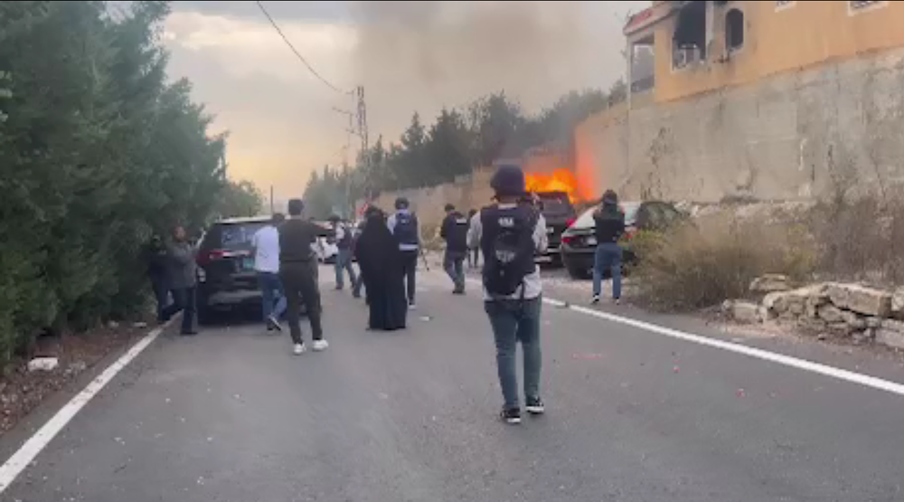 Agression israélienne visant un convoi de journalistes au sud-Liban, le 13 novembre 2023.