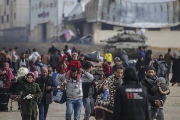 Nouveau déplacement des Palestiniens :  de Khan Younes à Rafah.