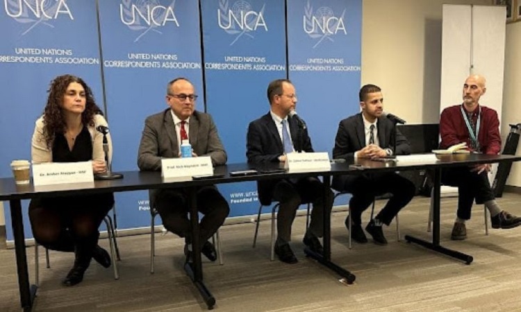 Des médecins de retour de Gaza au siège des Nations unies