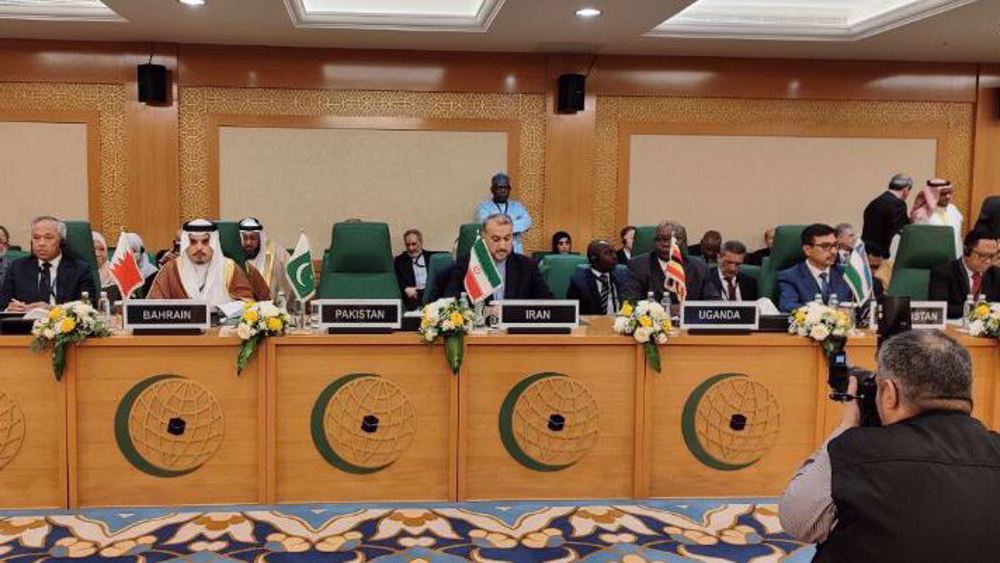 Le ministre iranien des Affaires étrangères Hossein Amir-Abdollahian à la réunion ministérielle de l'OCI mardi 5 mars 2024 à Djeddah en Arabie saoudite. ©IRNA