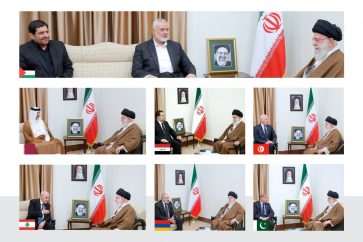 L'Ayatollah s'est entretenu avec différents dirigeants du monde, en marge des funérailles du président Raïssi, le 22 mai 2024.