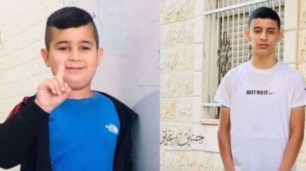 Adam, 8, et Basil, 15 ans, ont été tués par les forces israéliennes alors qu'ils jouaient dans la rue le 29 novembre 2023 en Cisjordanie. ©Al-Mayedeen/Réseau sociaux