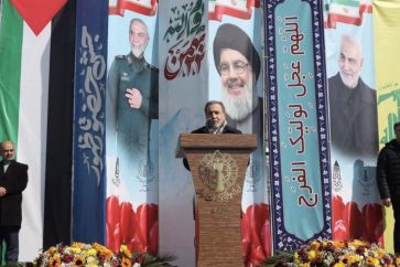 Le ministre iranien des Affaires étrangères, Abbas Araghchi, s’exprime lors de la marche du 22 Bahman dans la ville de Hamadan, à l’ouest de l’Iran, le 10 février 2025. ©Fars News