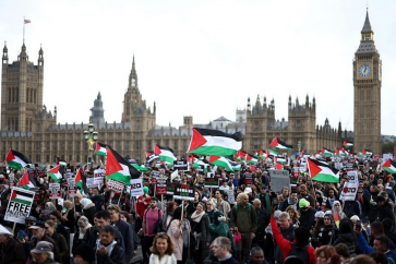 Des manifestants à Londres contre le génocide israélien en cours à Gaza (Illustration)