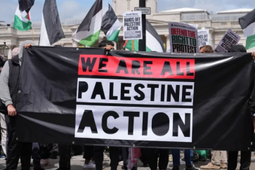 C'est la première fois qu'un « groupe de désobéissance civile (Palestine Action), qui ne prône pas la violence, est visé par une demande d'interdiction pour des motifs terroristes ».