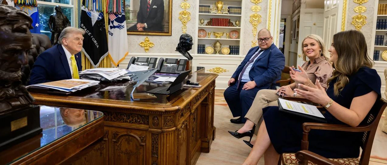 Interview du président américain Donald Trump avec le Daily Caller, le vendredi 30 août 2025.