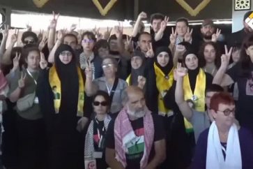 La délégation européenne dans le mausolée de Sayed Nasrallah, le 25 ocobrre 2025