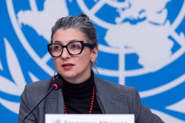 La rapporteuse spéciale des Nations Unies sur la situation des droits de l'homme dans les territoires palestiniens occupés depuis 1967, Francesca Albanese. (Source : X)