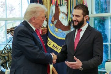 Donald Trump et Ahmad Charaa à la Maison Blanche (Illustration)