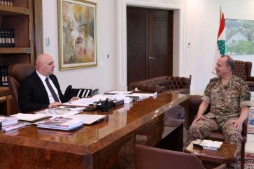 Le président libanais Joseph Aoun avait rencontré le chef de l'armée Rudolph Haykal avant son départ pour Paris