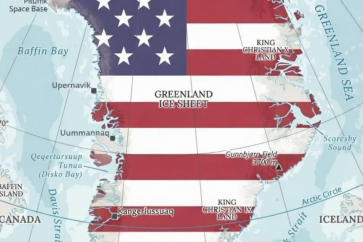 La carte du Groenland postée par Katie Miller.