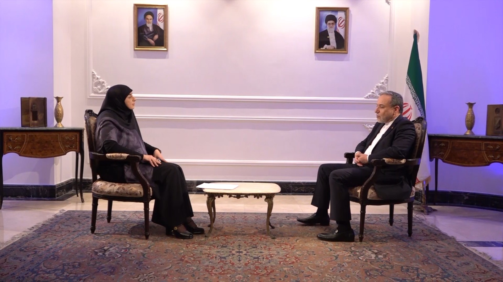 Interview d'AlManar avec le chef de la diplomatie iranienne Abbas Araghchi, le 9 janvier 2026.